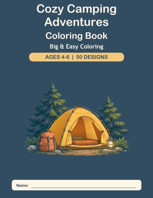 Cozy Camping Adventures Coloring Book — book cover