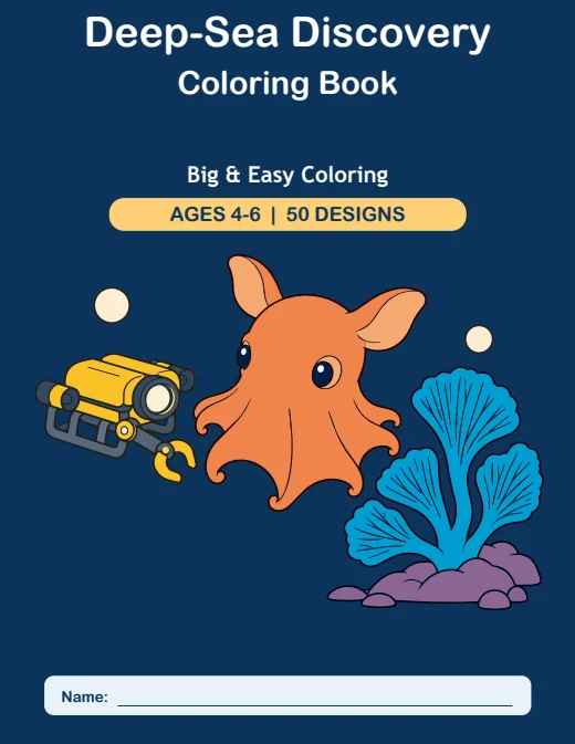 Deep-Sea Discovery Coloring Book — book cover
