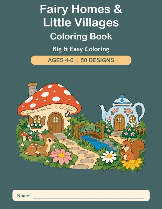 Fairy Homes & Little Villages Coloring Book — book cover