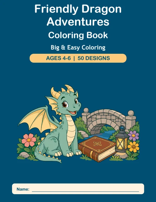 Friendly Dragon Adventures Coloring Book — book cover
