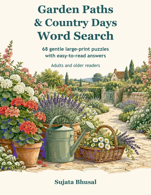 Garden Paths & Country Days Word Search — book cover