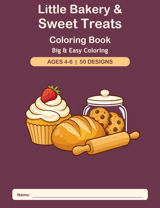 Little Bakery & Sweet Treats Coloring Book — book cover
