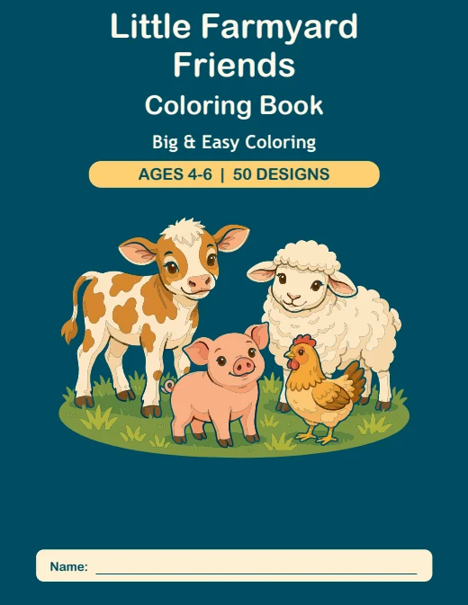 Little Farmyard Friends Coloring Book — book cover