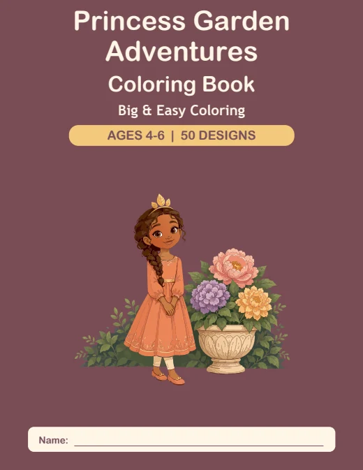 Princess Garden Adventures Coloring Book — book cover