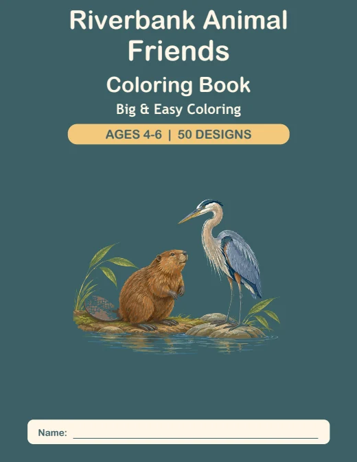 Riverbank Animal Friends Coloring Book — book cover