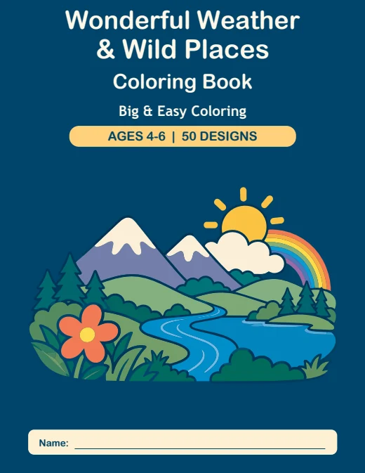 Wonderful Weather & Wild Places Coloring Book — book cover